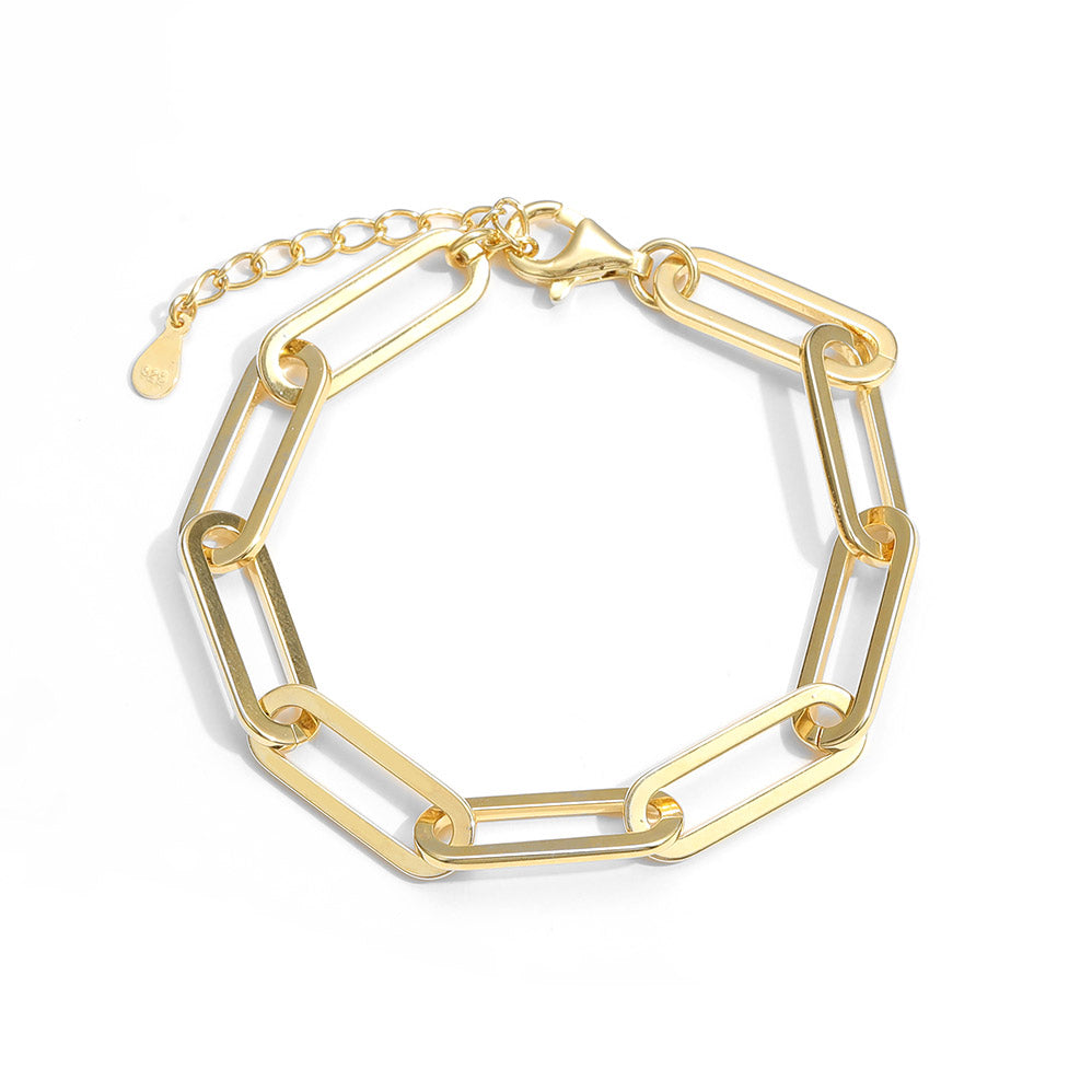 Luna Link Sterling Silver Chain Bracelet