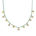 Azure Teardrop Charm Necklace
