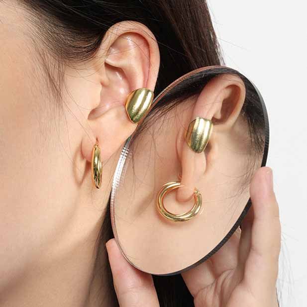 Essential Luxe Sterling Silver Huggie Hoops