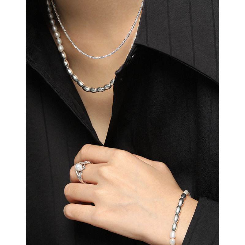 Aurielle Pearl Link Necklace