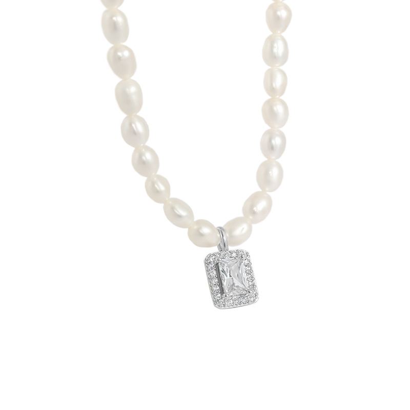 Aurora Pearl Charm Necklace – 925 Sterling Silver