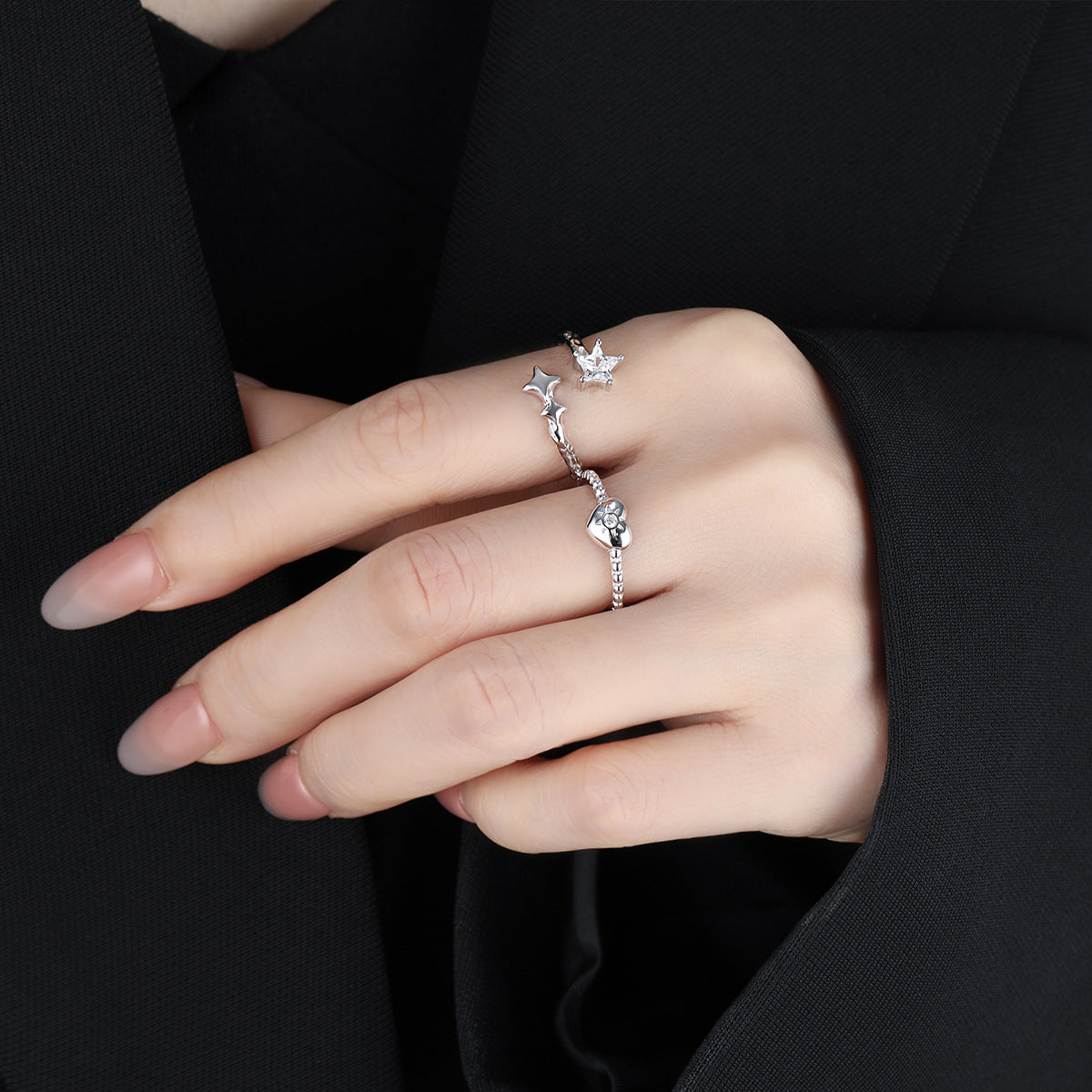 Celeste Heart Glow Ring