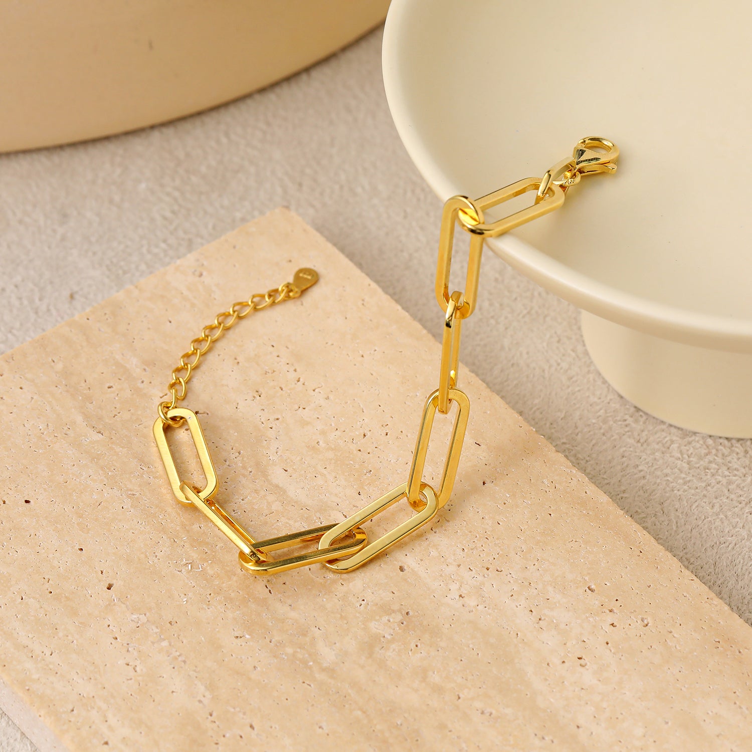 Luna Link Sterling Silver Chain Bracelet