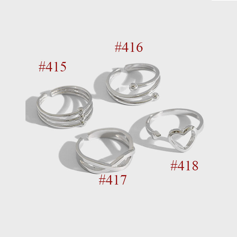 Luna Sterling Silver Adjustable Rings