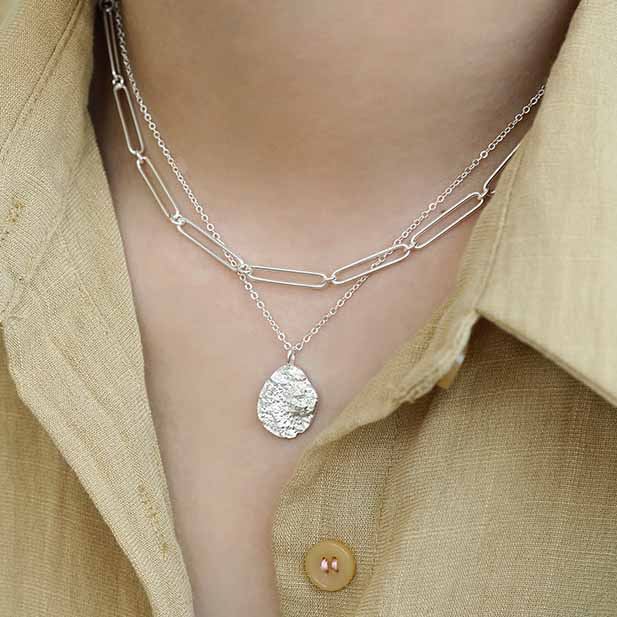 Celeste Link Sterling Silver Choker Necklace