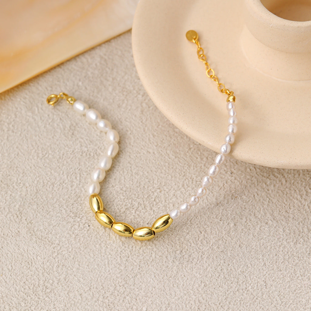 Aurora Pearl Sterling Silver Bracelet