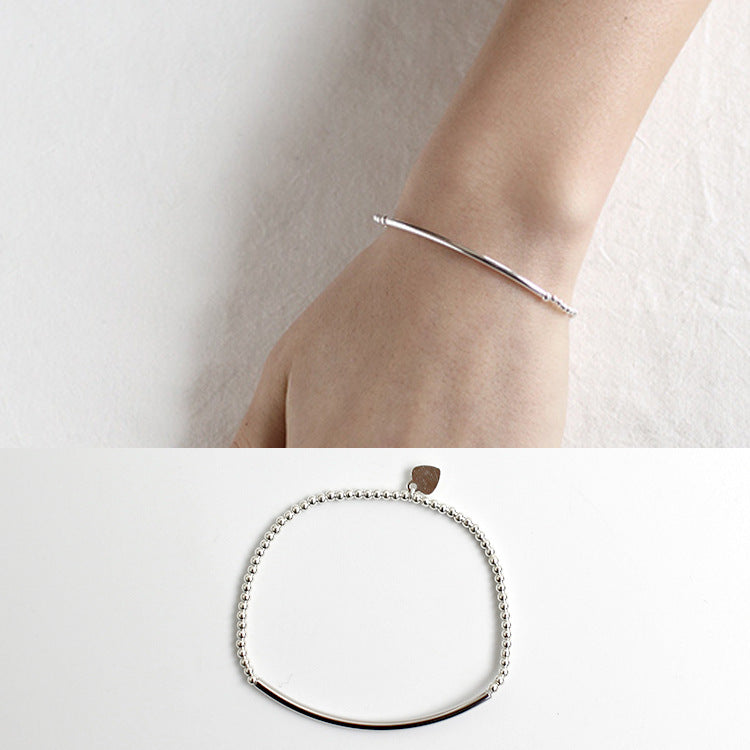Luna Beaded Sterling Silver Bracelet